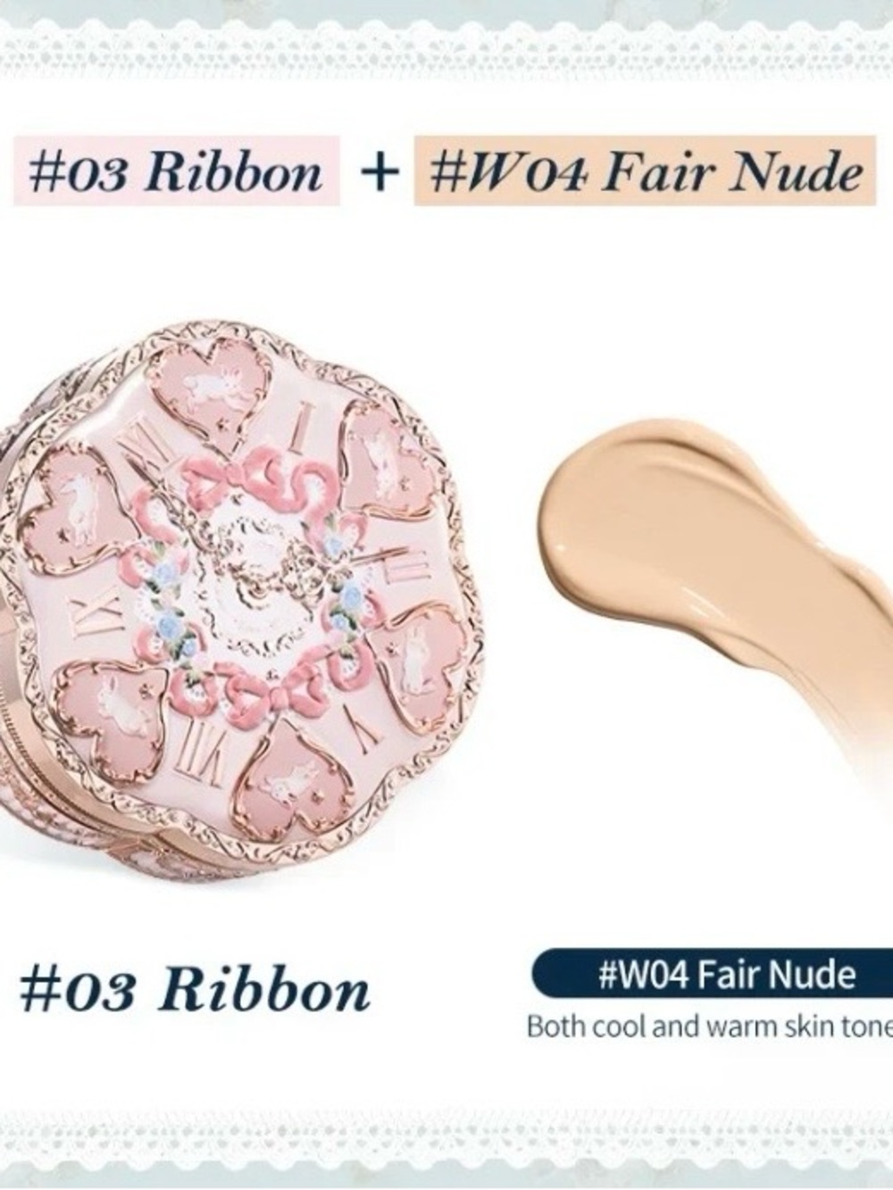 #W04 Fair Nude Liquid Foundation - Shade 03 Ribbon